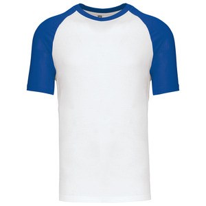 Kariban K330 - BASE BALL - CONTRAST T-SHIRT White/Royal Blue