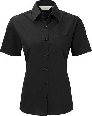 Russell Collection RU935F - LADIES SHORT SLEEVE POLYCOTTON EASY CARE POPLIN SHIRT
