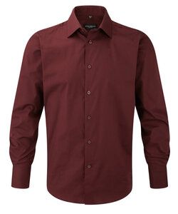 Russell Collection RU946M - Men's Long Sleeve Fitted Shirt Port