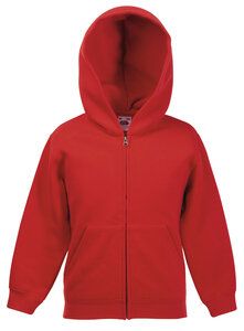 Fruit of the Loom SS225 - Classic 80/20 kids hooded sweatshirt jacket Red