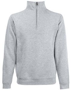 Fruit of the Loom SS830 - Premium 70/30 zip neck sweatshirt Heather Grey