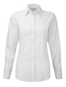 Russell Collection J962F - Womens long sleeve herringbone shirt