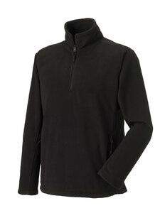 Russell Europe R-874M-0 - Adult`s Quarter Zip Outdoor Fleece Black