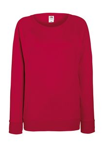 Fruit of the Loom 62-146-0 - Lady-Fit Lightweight Raglan Sweat Red