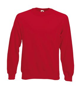 Fruit of the Loom 62-216-0 - Men's Raglan Sweatshirt Red