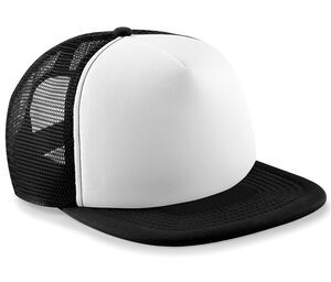 Beechfield B645b - Junior Vintage Snapback Trucker Black/White