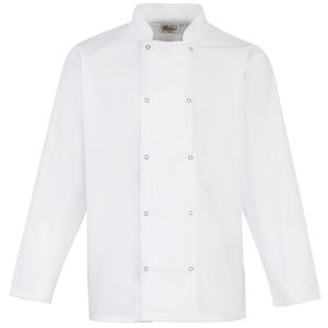 Premier PR665 - Unisex Long Sleeve Stud Front Chefs Jacket