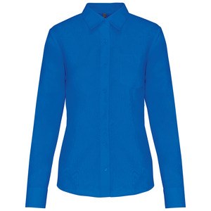 Kariban K549 - JESSICA - LADIES' LONG SLEEVE EASY CARE POLYCOTTON POPLIN SHIRT Light Royal Blue