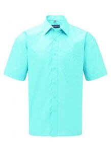 Russell Collection RU935M - Mens Short Sleeve Polycotton Easy Care Poplin Shirt