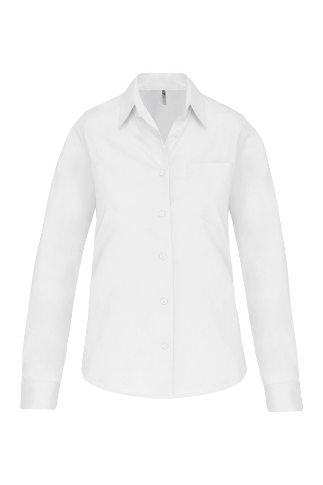 Kariban K542 - LADIES' LONG SLEEVE EASY CARE COTTON POPLIN SHIRT