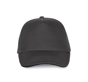 K-up KP124 - SANDWICH PEAK CAP - 5 PANELS Dark Grey / Black