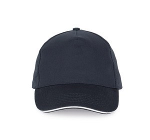 K-up KP124 - SANDWICH PEAK CAP - 5 PANELS Navy / White