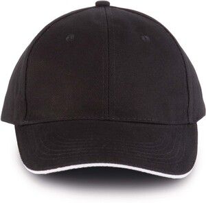 K-up KP011 - ORLANDO - MEN'S 6 PANEL CAP Black / White