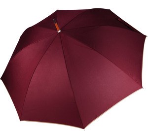 Kimood KI2020 - AUTOMATIC WOODEN UMBRELLA Burgundy / Beige