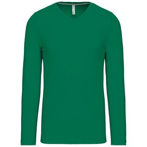 Kariban K358 - MEN'S LONG SLEEVE V-NECK T-SHIRT Kelly Green