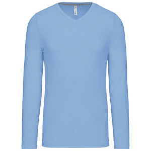 Kariban K358 - MEN'S LONG SLEEVE V-NECK T-SHIRT Sky Blue