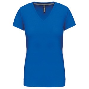 Kariban K381 - LADIES' SHORT SLEEVE V-NECK T-SHIRT Light Royal Blue