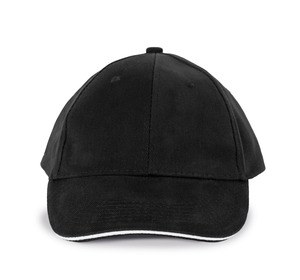 K-up KP042 - ORLANDO KIDS - KIDS' 6 PANEL CAP Black / White