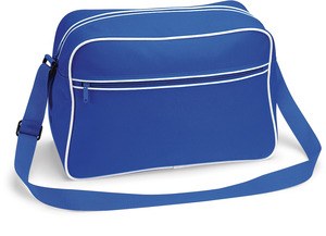 Bag Base BG14 - RETRO SHOULDER BAG Royal Blue / White