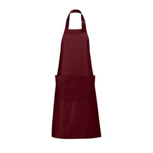 SOL'S 88010 - Gala Long Apron With Pockets Bordeaux