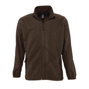 SOL'S 55000 - NORTH Men's Zipped Fleece Jacket Dark Chocolate