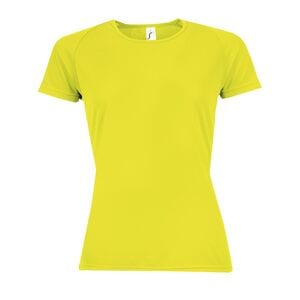 SOL'S 01159 - SPORTY WOMEN Raglan Sleeve T Shirt Jaune fluo