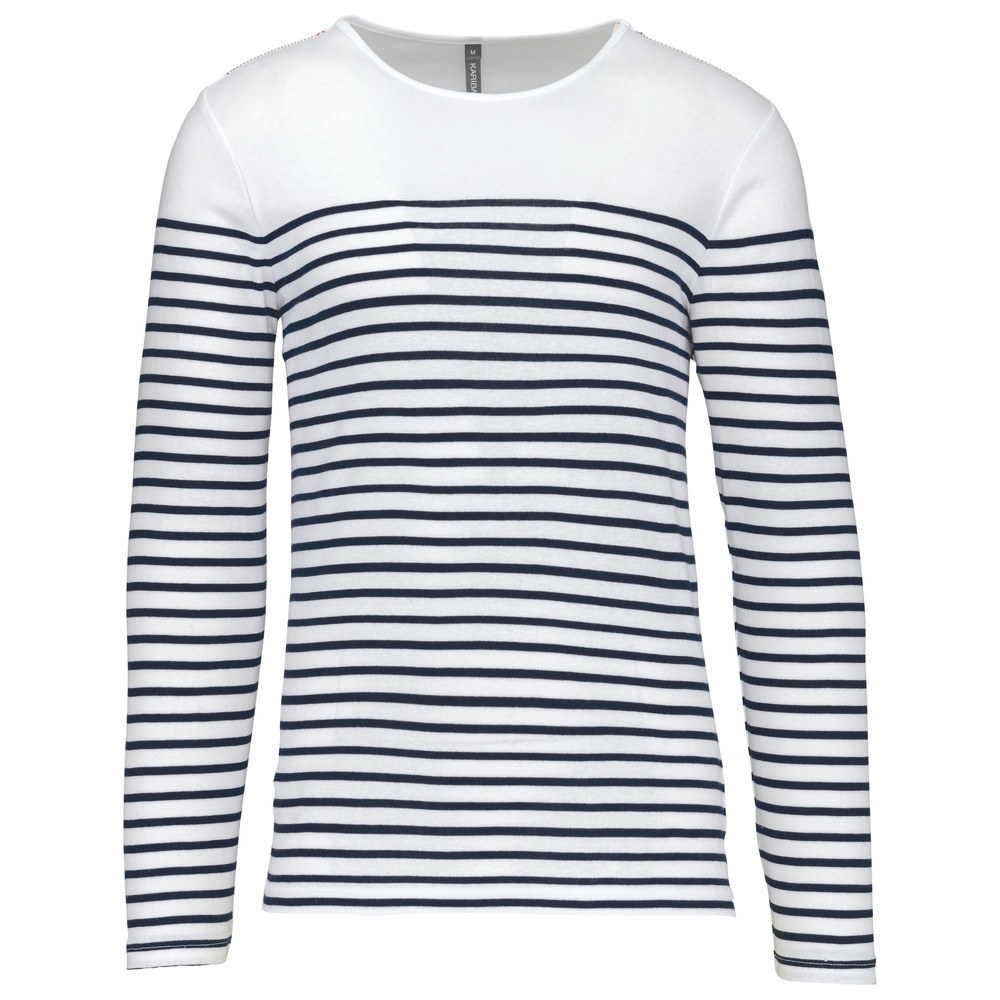 Kariban K366 - Men’s striped long sleeve mariniere