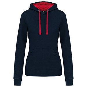 Kariban K465 - Ladies’ contrast hooded sweatshirt