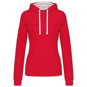 Kariban K465 - Ladies’ contrast hooded sweatshirt