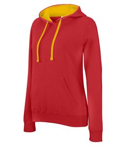 Kariban K465 - Ladies’ contrast hooded sweatshirt