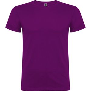 Roly CA6554 - BEAGLE Short-sleeve t-shirt with double layer crew neck in elastane Purple