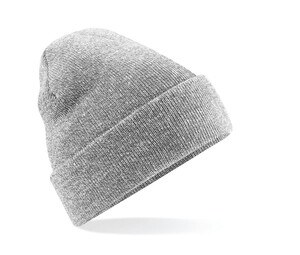 Beechfield BF045 - Beanie with Flap Heather Grey