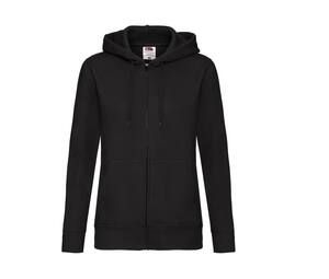 Fruit of the Loom SC375 - Women's large zip hoodie Black