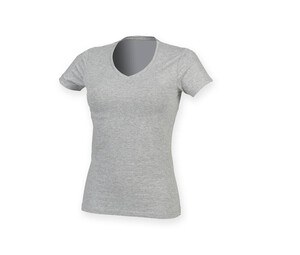 Skinnifit SK122 - The Feel Good V-Neck Women Heather Grey