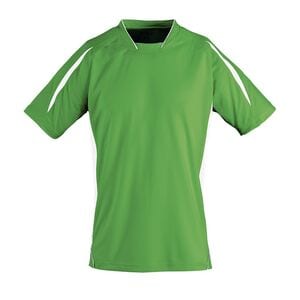 SOL'S 01638 - MARACANA 2 SSL Adults' Finely Worked Short Sleeve Shirt Bright Green/ White