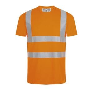 SOL'S 01721 - MERCURE PRO T Shirt With High Visibility Strips Neon Orange