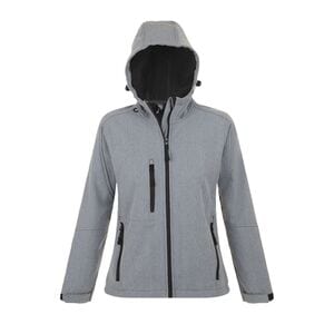 SOL'S 46802 - REPLAY WOMEN Hooded Softshell Mixed Grey