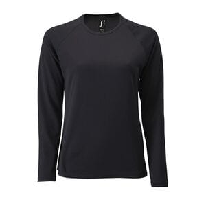 SOL'S 02072 - Sporty Lsl Women Long Sleeve Sports T Shirt Black
