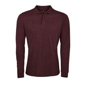 SOL'S 02087 - Perfect Lsl Men Long Sleeve Piqué Polo Shirt Heather oxblood