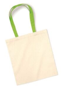 Westford mill W101C - Shopping bag with contrasting handles