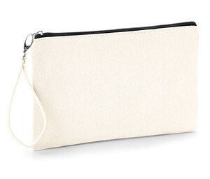 Westford mill WM520 - Canvas Wristlet Pouch Natural/Black