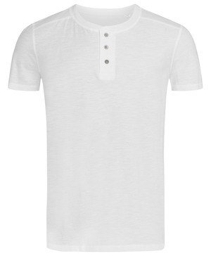 Crew neck T-shirt with buttons for men Stedman 