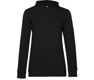 B&C BCW04W - Hooded sweatshirt # woman Black Pure