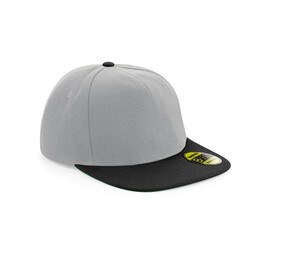 Beechfield BF660 - Snapback Flat Visor Cap Grey / Black