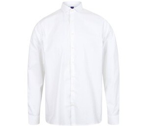 HENBURY HY532 - MEN'S LONG SLEEVED STRETCH SHIRT White