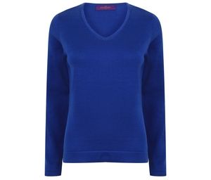 Henbury HY721 - Women's v-neck sweater Royal blue
