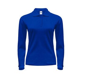 JHK JK216 - Long-sleeved 200 woman polo Royal Blue