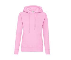 Fruit of the Loom SC269 - Women's Hoodie With Kangaroo Pocket Light Pink