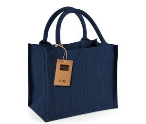Westford mill WM412 - Jute Mini Gift Bag Navy / Navy