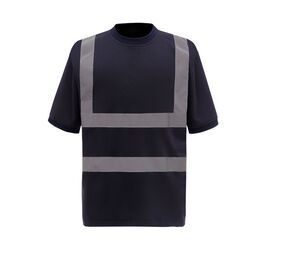 Yoko YK410 - High Visibility Short Sleeve T-Shirt Navy